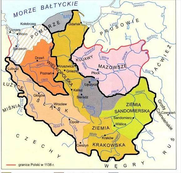 Historia Polski. Historyczne mapy - 1138 granice.jpg