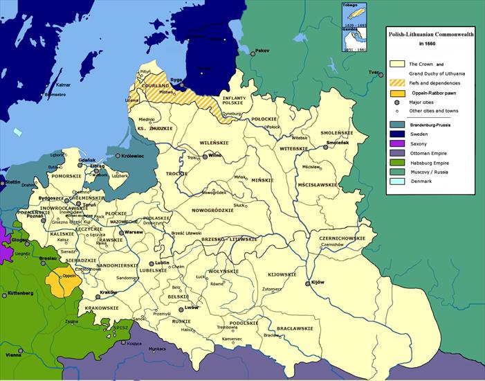 Historyczne mapy Polski - 1660 - Polska i Litwa.PNG